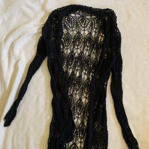 Crocheted long duster